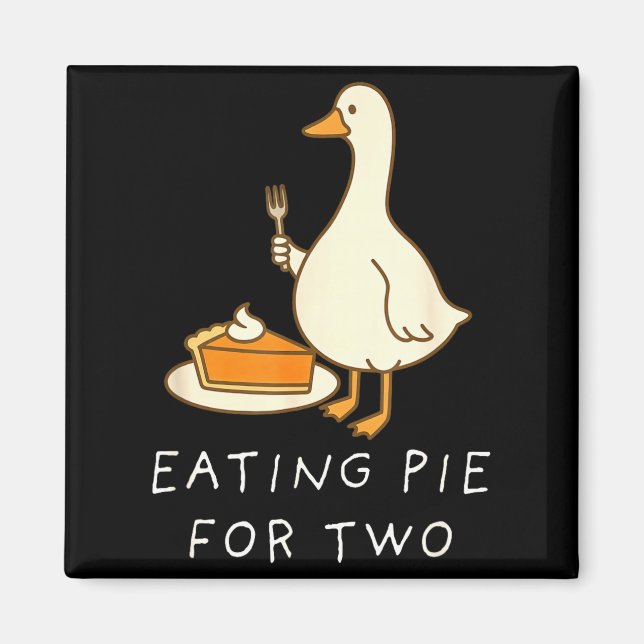 Eating E For Two Silly Goose Baby Announcement Mat Magnet (Front)