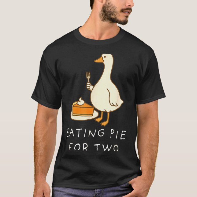Eating E For Two Silly Goose Baby Announcement Mat T-Shirt (Front)