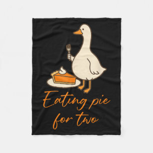 Eating E For Two Thanksgiving Pregnancy Announceme Fleece Blanket