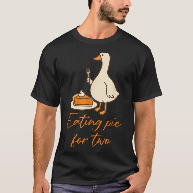 Eating E For Two Thanksgiving Pregnancy Announceme T-Shirt (Front)