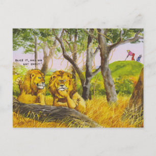 Eating early postcard