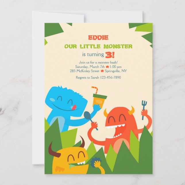 Eating Monsters Invitation (Front)