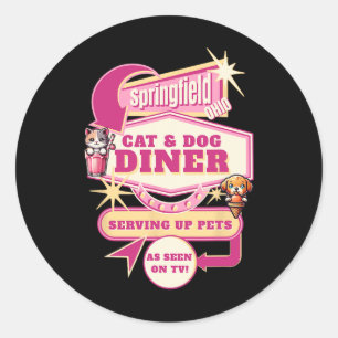 Eating Pets Springfield Ohio Funny Cats Dogs Trump Classic Round Sticker