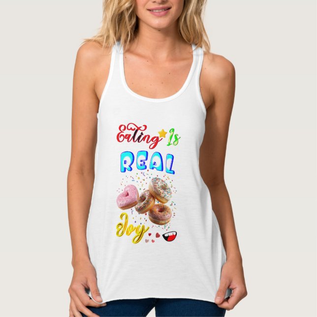 Eating Racerback Is Real Joy Singlet (Front)