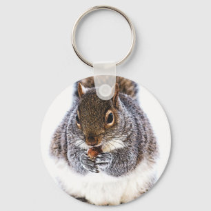 Eating Squirrel Key Ring