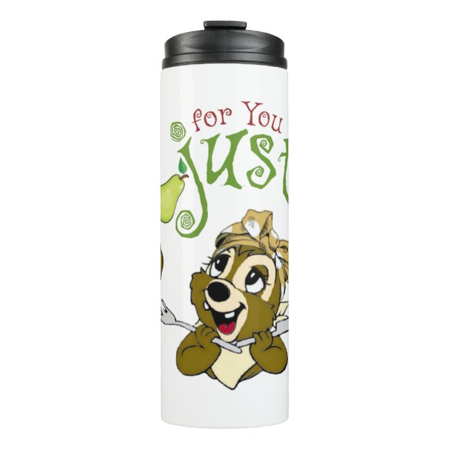 eating squirrel thermal glass tumbler (Front)