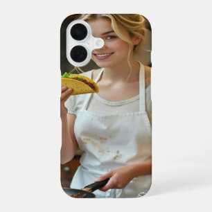 Eating Tacos Photo Personalise Customise iPhone 16 Case