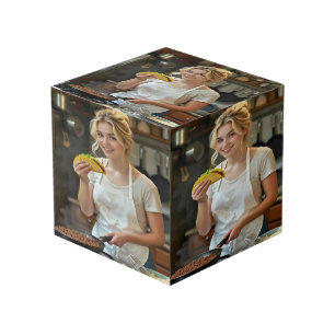 Eating Tacos Photo Personalize Customize Cube