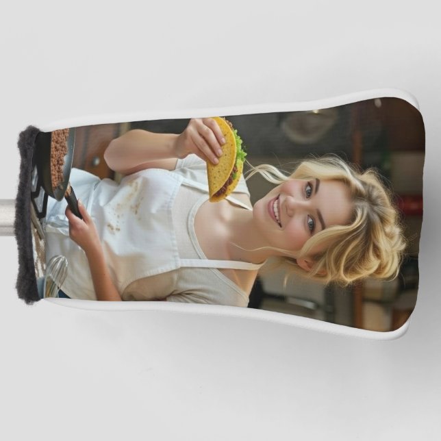 Eating Tacos Photo Personalize Customize Golf Head Cover (Front)