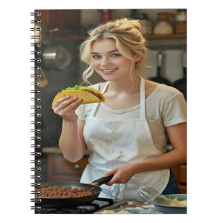 Eating Tacos Photo Personalize Customize Notebook