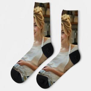 Eating Tacos Photo Personalize Customize Socks