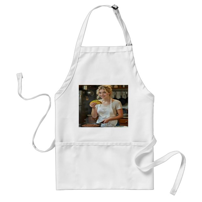 Eating Tacos Photo Personalize Customize Standard Apron (Front)