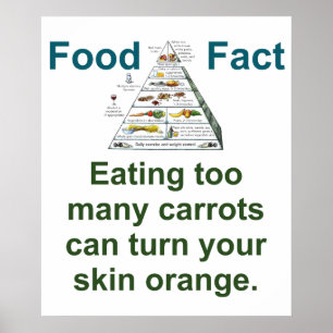 Eating Too Many Carrots - Food Fact Poster