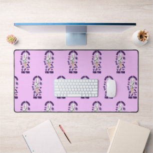 "Eating Treats for Two" Pregnant Halloween Purple Desk Mat