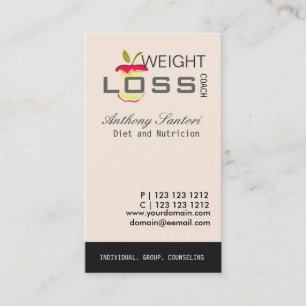 Eating Well Apple Dieting Loosing Weight Coach Appointment Card