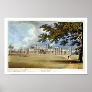 Eaton Hall, Entrance Front, from Ackermann's 'Repo Poster