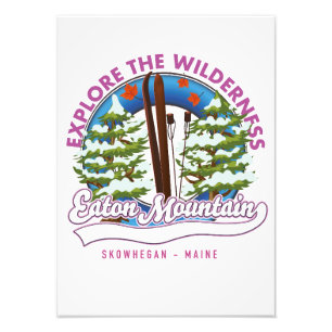 Eaton Mountain Skowhegan, Maine logo Photo Print