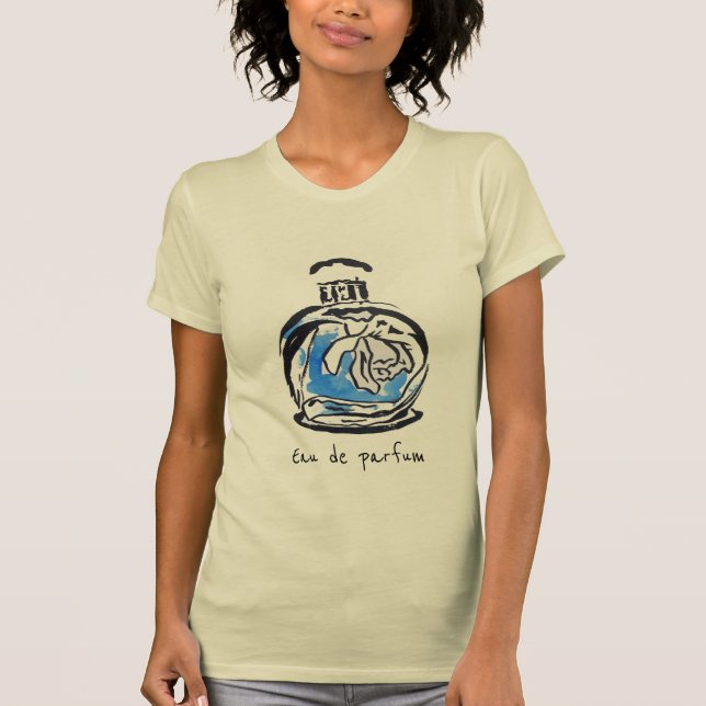Eau de parfum french Blue fashion perfume bottle T-Shirt (Front)