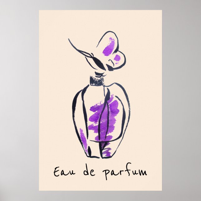 Eau de parfum French perfume fashion illustration Poster (Front)