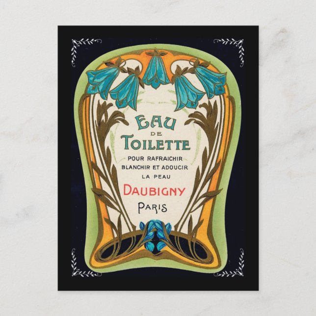 Eau de Toilette Doubigny Paris Postcard (Front)