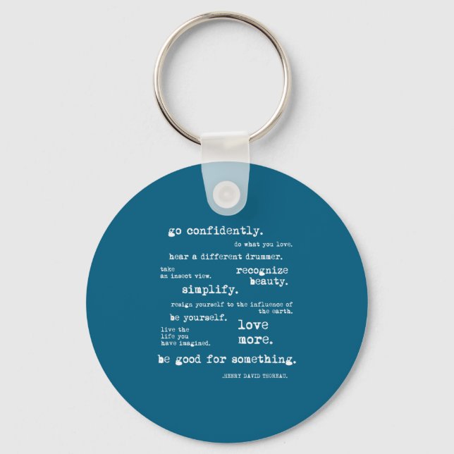 Eau Quote Motivational Insrational - Go Confidentl Key Ring (Front)