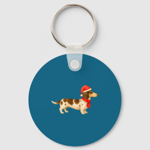 Ebald Christmas Dachshund E Funny Doxie Dog Mom  Key Ring
