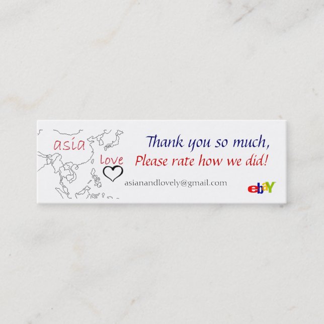 ebay & etsy mini business card (Front)