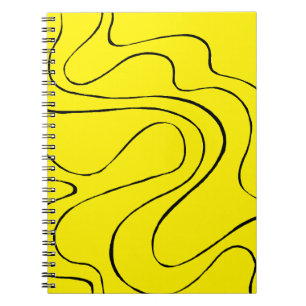 Ebb and Flow 2 in Black and Yellow Notebook