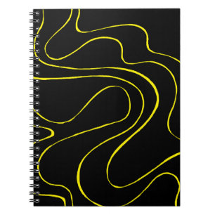Ebb and Flow 2 in Black and Yellow Notebook