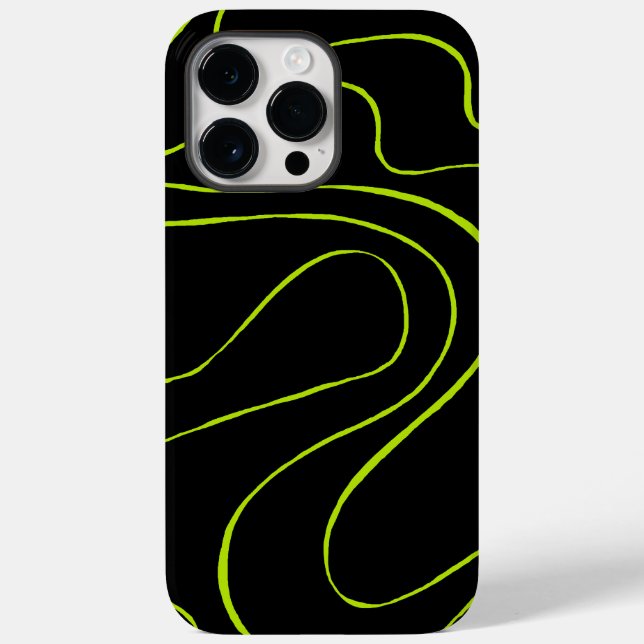 Ebb and Flow 2 in Lime Green and Black Case-Mate iPhone Case (Back)