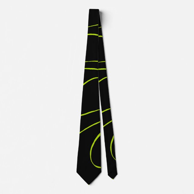 Ebb and Flow 2 in Lime Green and Black Tie (Front)