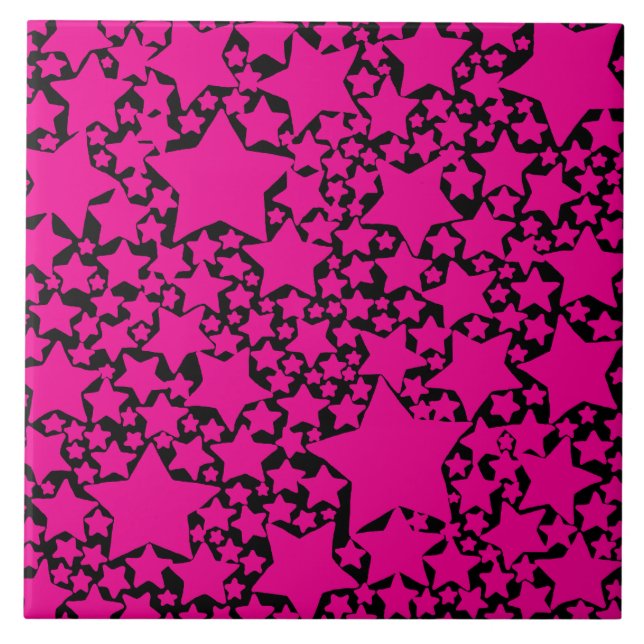Ebb and Flow 2 in Magenta and Black Tile (Front)