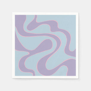 Ebb and Flow 2 in Pink, Lilac, and Blue Napkin