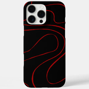 Ebb and Flow 2 in Red and Black iPhone 16 Pro Max Case
