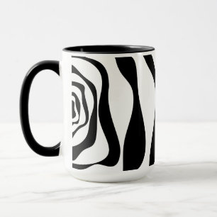 Ebb and Flow 4 - Black and White Mug