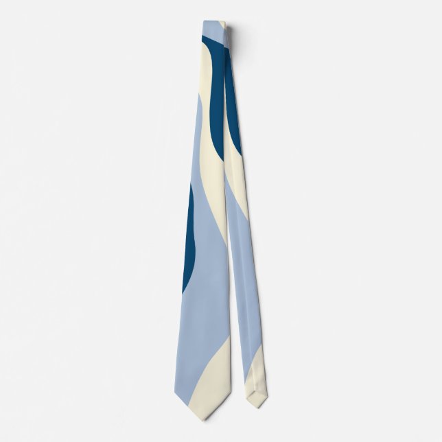 Ebb and Flow 4 - Dark Blue, Light Blue and Cream Tie (Front)