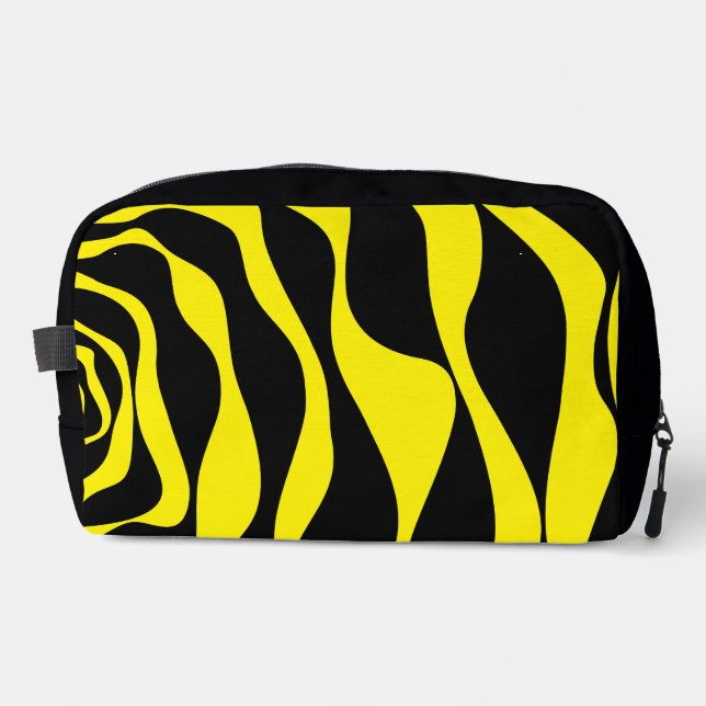 Ebb and Flow 4 in Black and Yellow Dopp Kit (Front)