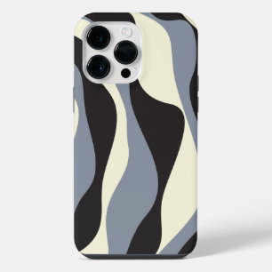Ebb and Flow 4 in Black, Grey, and Cream iPhone 14 Pro Max Case