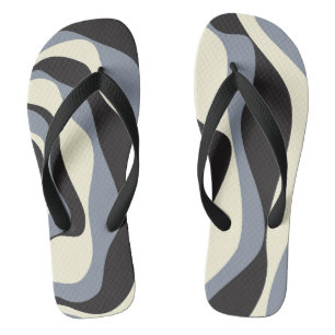 Ebb and Flow 4 in Black, Grey, and Cream Jandals