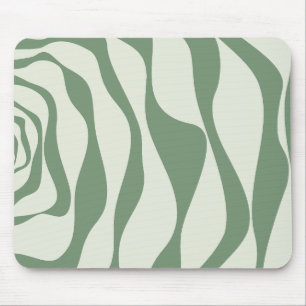 Ebb and Flow 4 in Green  Mouse Pad