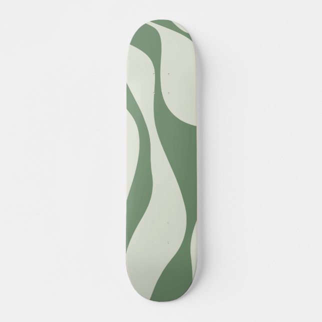 Ebb and Flow 4 in Green  Skateboard (Front)