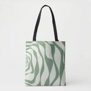 Ebb and Flow 4 in Green Tote Bag