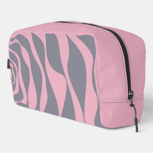 Ebb and Flow 4 in Grey and Pink Dopp Kit