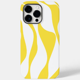 Ebb and Flow 4 in Lemon Yellow and White Case-Mate iPhone 14 Pro Max Case