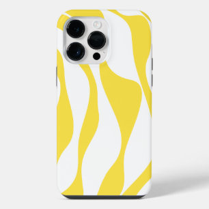 Ebb and Flow 4 in Lemon Yellow and White iPhone 14 Pro Max Case