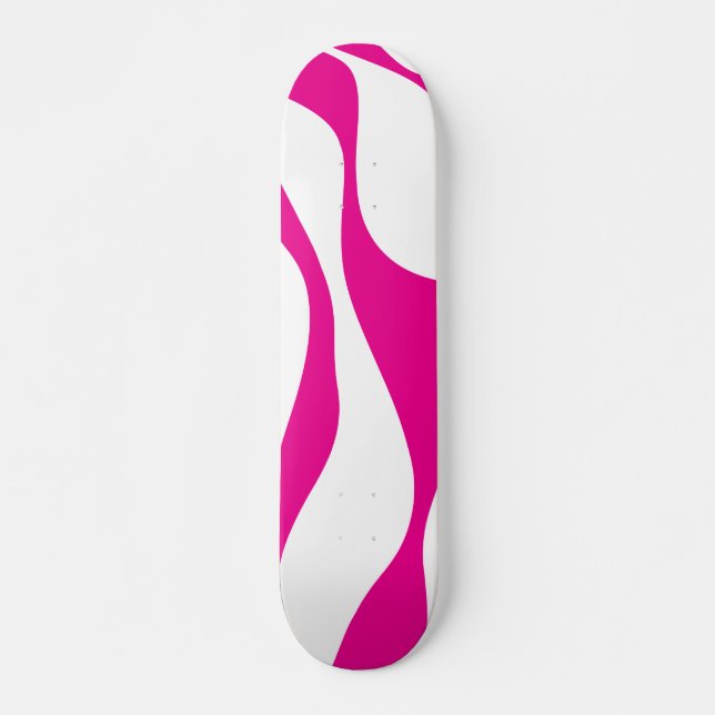 Ebb and Flow 4 in Magenta and White Skateboard (Front)