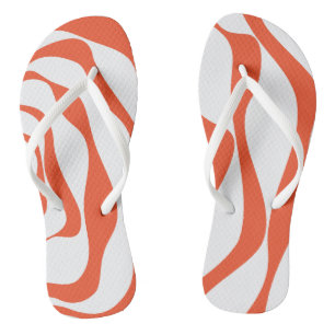 Ebb and Flow 4 in Orange and White Jandals