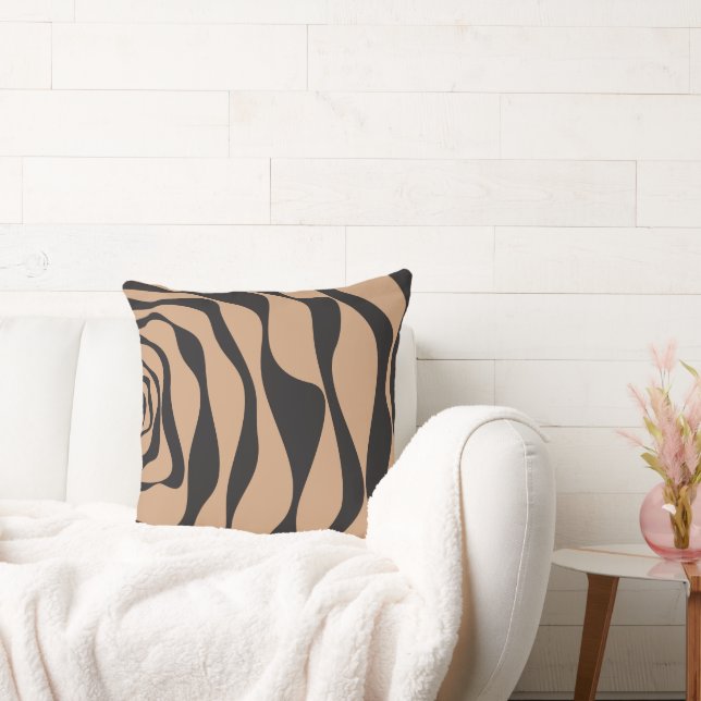 Ebb and Flow 4 in Tan and Black Cushion (Couch)