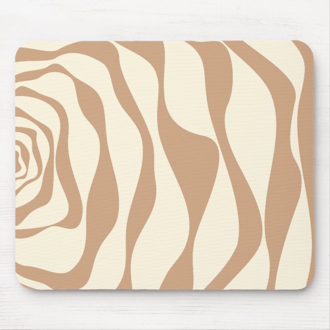 Ebb and Flow 4 in Tan and Cream Mouse Pad (Front)
