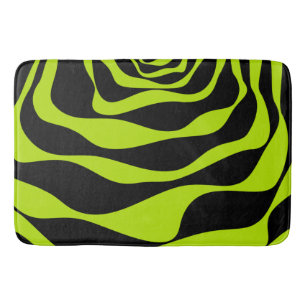 Ebb and Flow 4 - Lime Green  Bath Mat